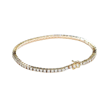 14k Moissanite Aurora Tennis Bracelet 2.5 mm